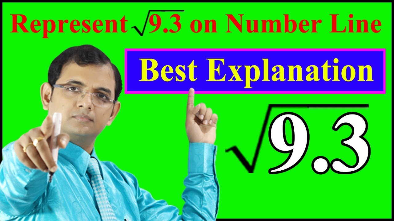Represent √9.3 on number line || Number System, Class - 9