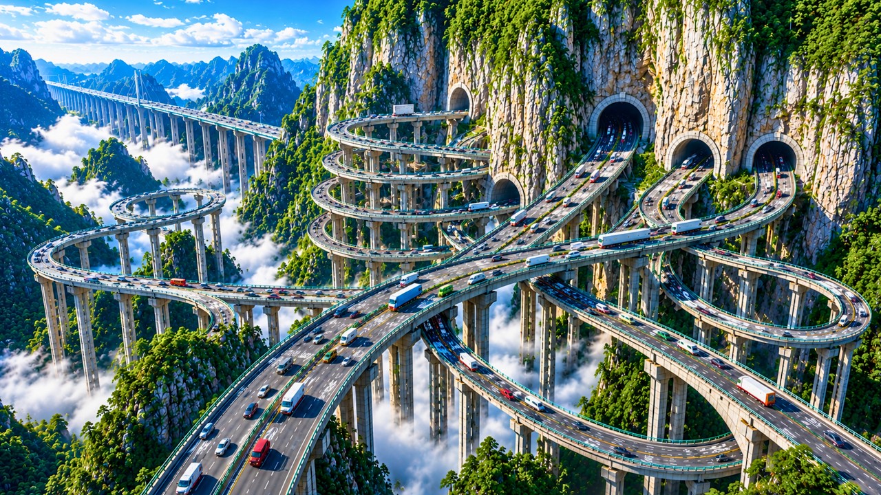 Inside China&rsquo;s $3.3B Impossible Mountain Highway &ndash; How They Built Insane Roads Above the Abyss