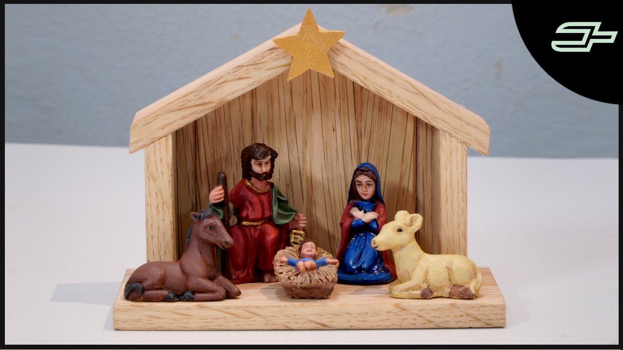 Mini Christmas Nativity Scene | Wooden Manger