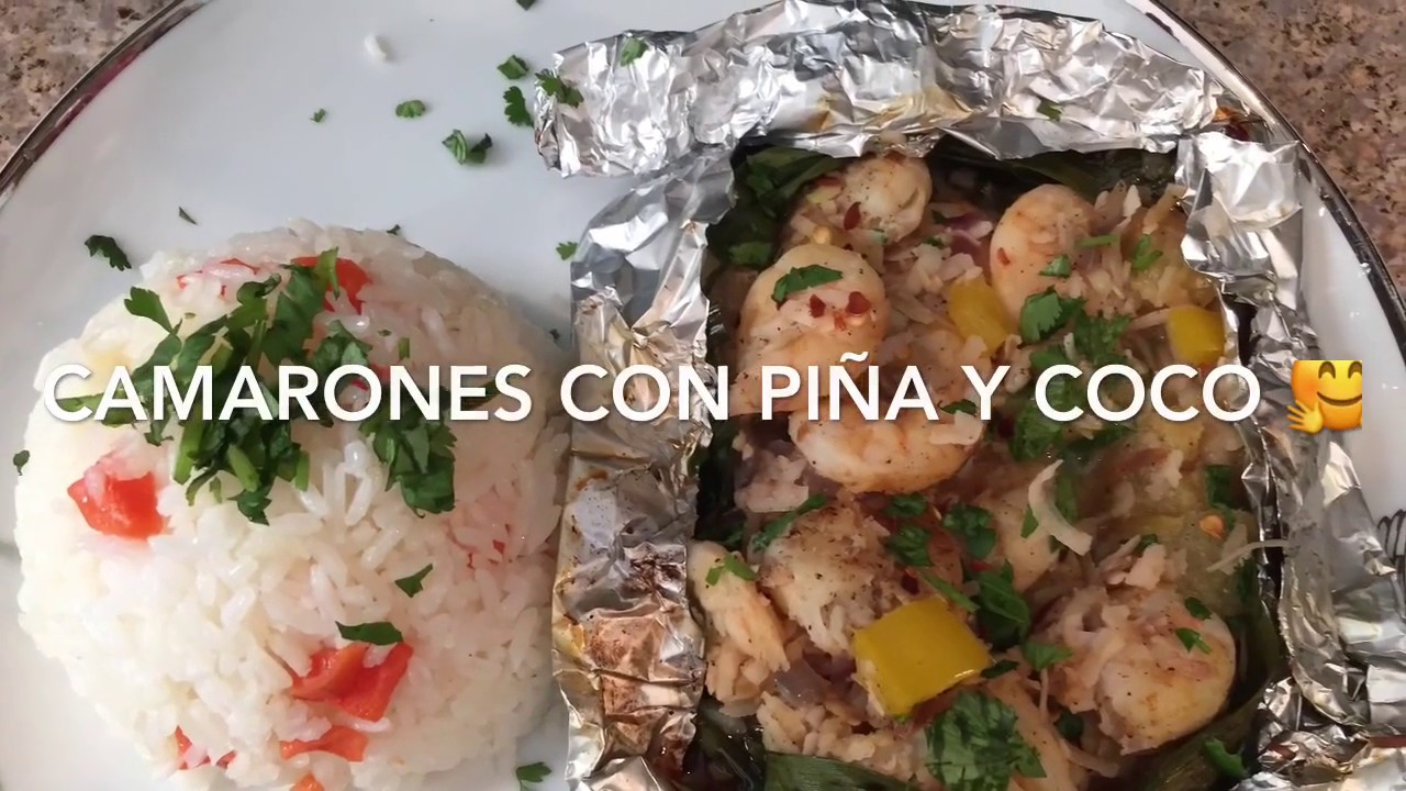 CÓMO HACER CAMARONES DELICIOSOS CON PIŃA Y COCO #camarones #cocinasabrosoconmay