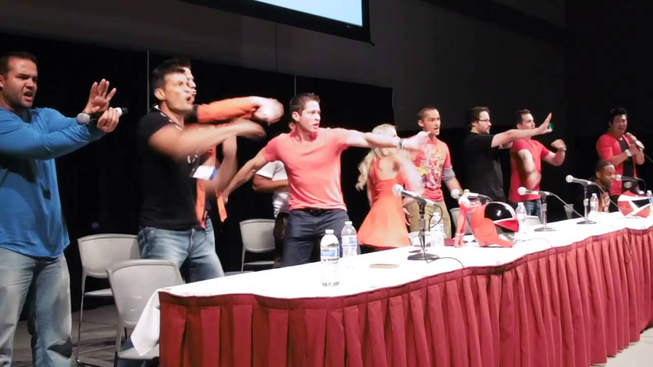 All Red Rangers Morph - Forever Red Panel Power Morphicon 2014