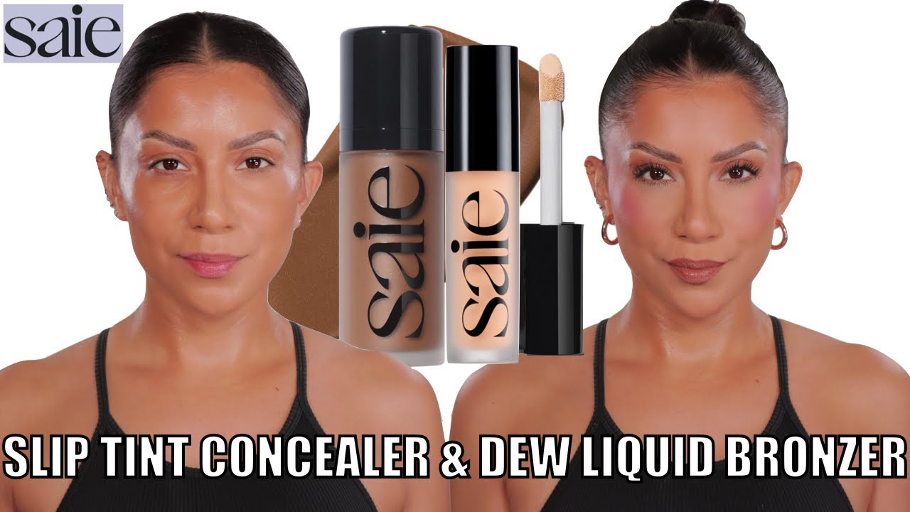 *new* SAIE BEAUTY SLIP TINT CONCEALER & DEW EFFORTLESS LIQUID BRONZER REVIEW &12HR WEAR TEST| MJ