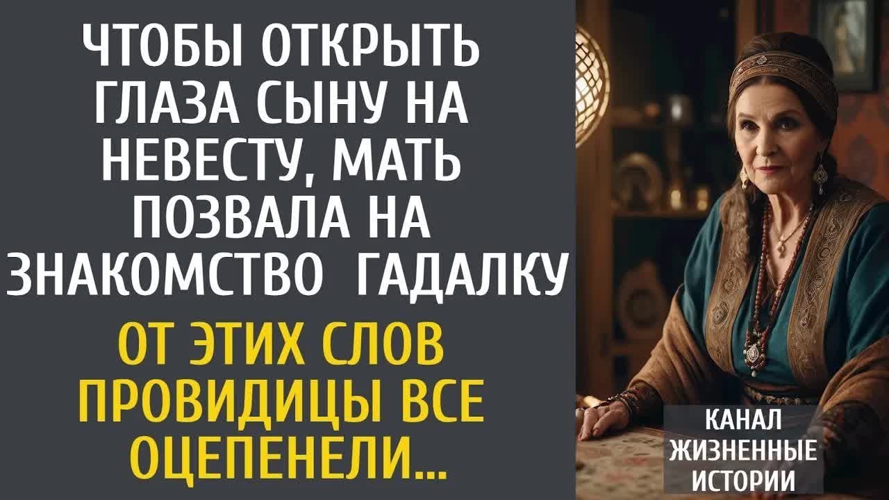 Чтобы открыть глаза сыну на невесту, мать позвала гадалку… От ЭТИХ слов провидицы все оцепенели….