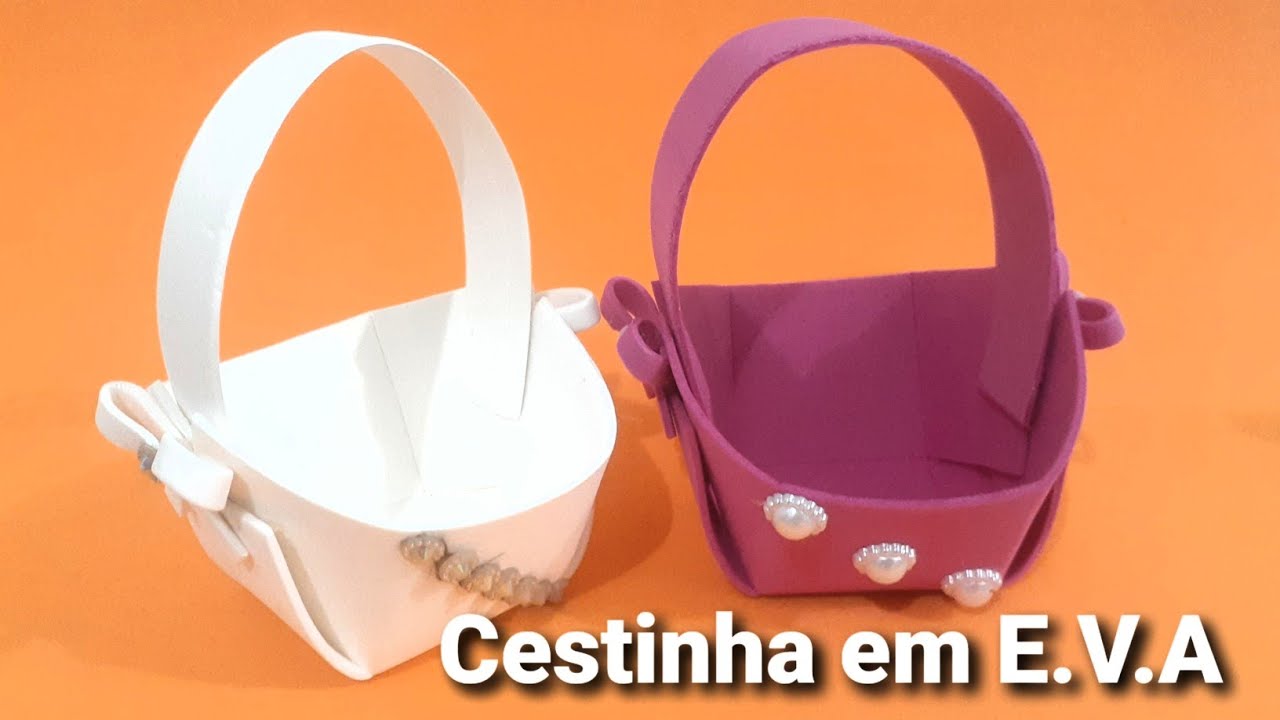 Como Fazer Mini Cesta em E.V.A Fácil e Rápida/Lembrancinha