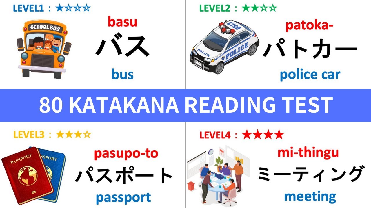 Katakana Reading Test for Japanese learner カタカナテスト 02