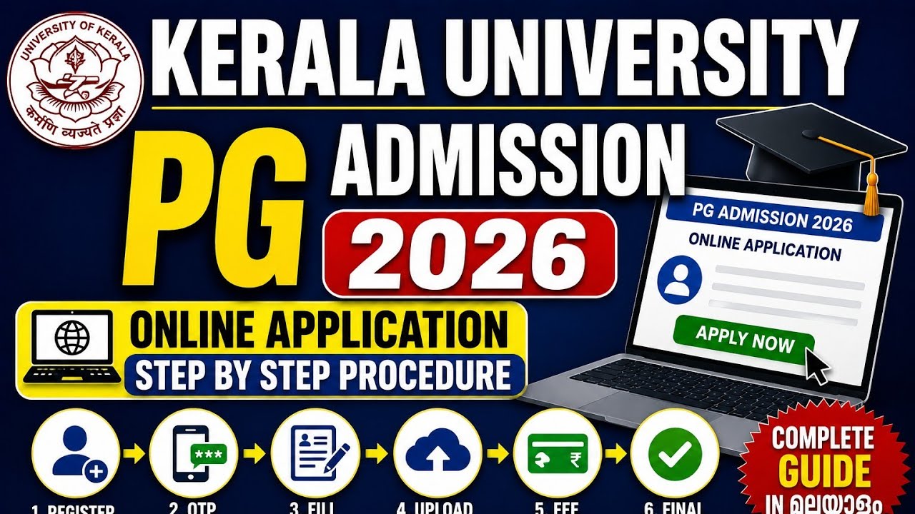 Kerala University PG Admission 2026 | Online Application Step by Step Procedure