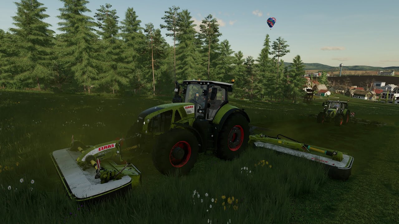 FS 22 Carpathian Countryside 12 (Sheep & Chicken Farm) Hay Bales &ndash; Grass Field & Meadow (Time-Lapse)