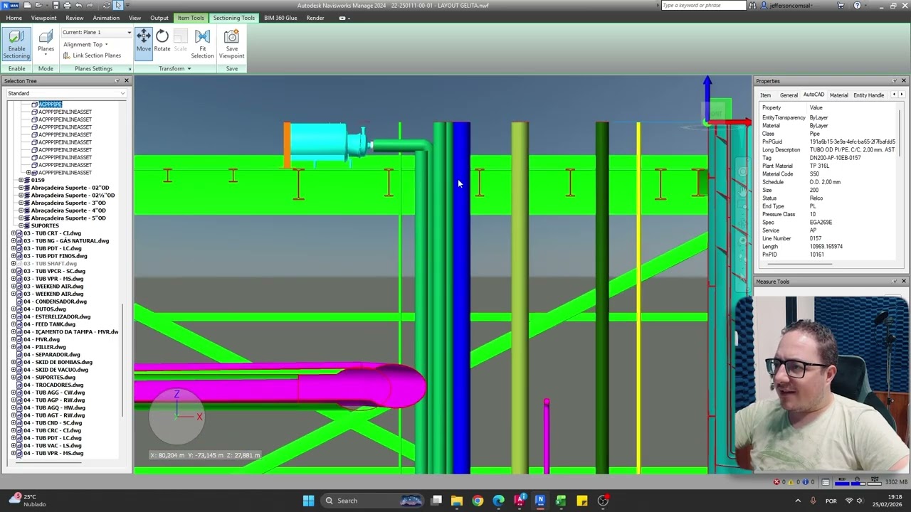 Unindo projeto de Tubulação Industrial, com o Revit 3D