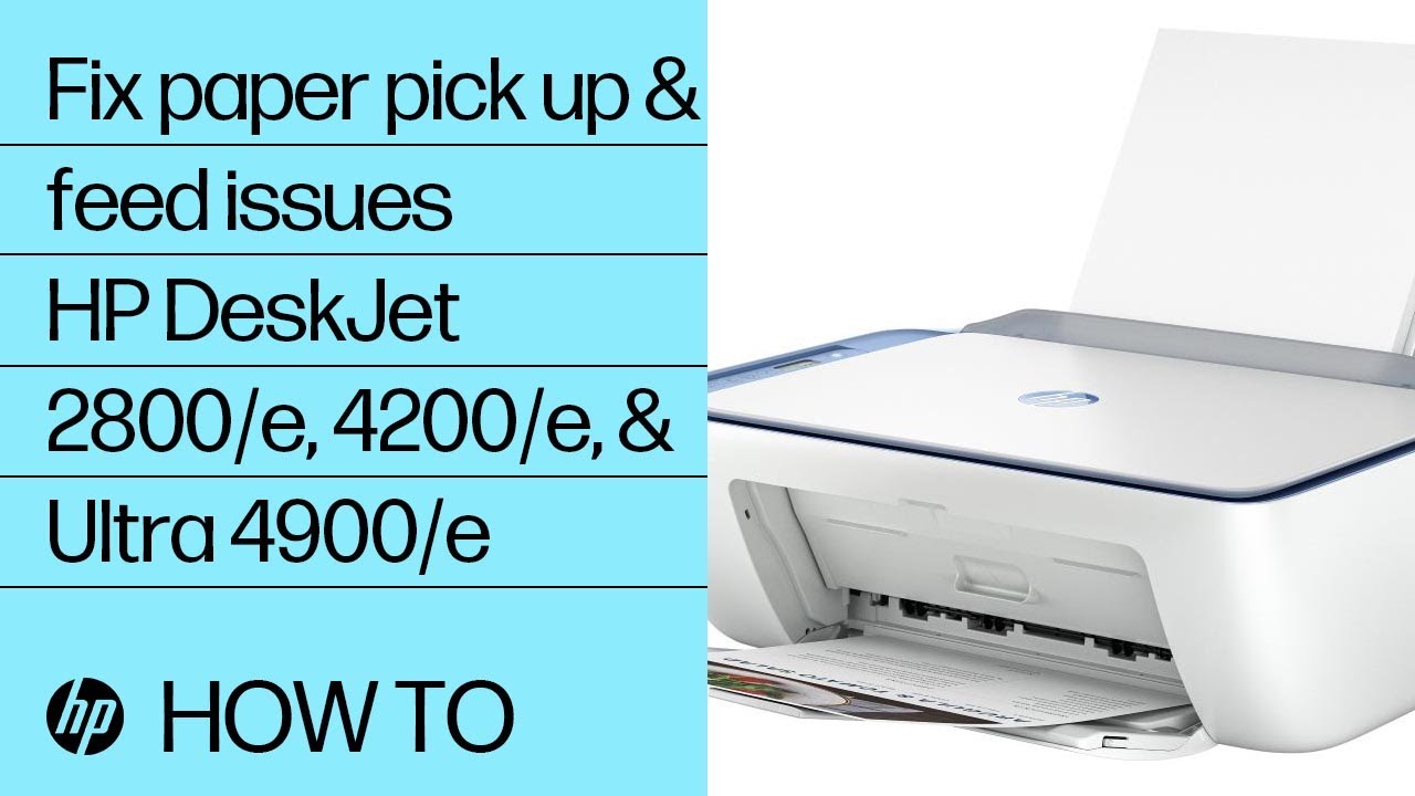 Troubleshoot paper pick up issues on HP DJ 2800/e, 4200/e, and Ultra 4900/e printers | HP Support