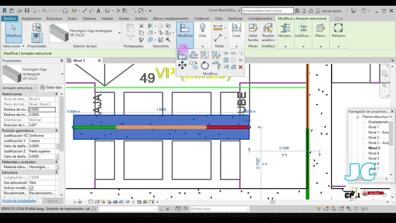 MODELADO DE VIGAS EN REVIT Y MODELO ANALITICO, A&Ntilde;ADIR VIGAS EN REVIT - REVIT ESTRUTURAL
