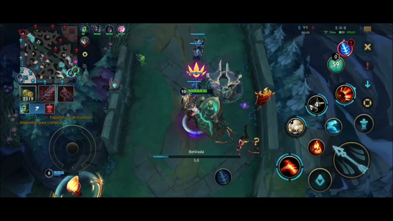 Le hice sentir todo mi doble cañón a la Irelia, ni eso fue suficiente. Wild Rift #4