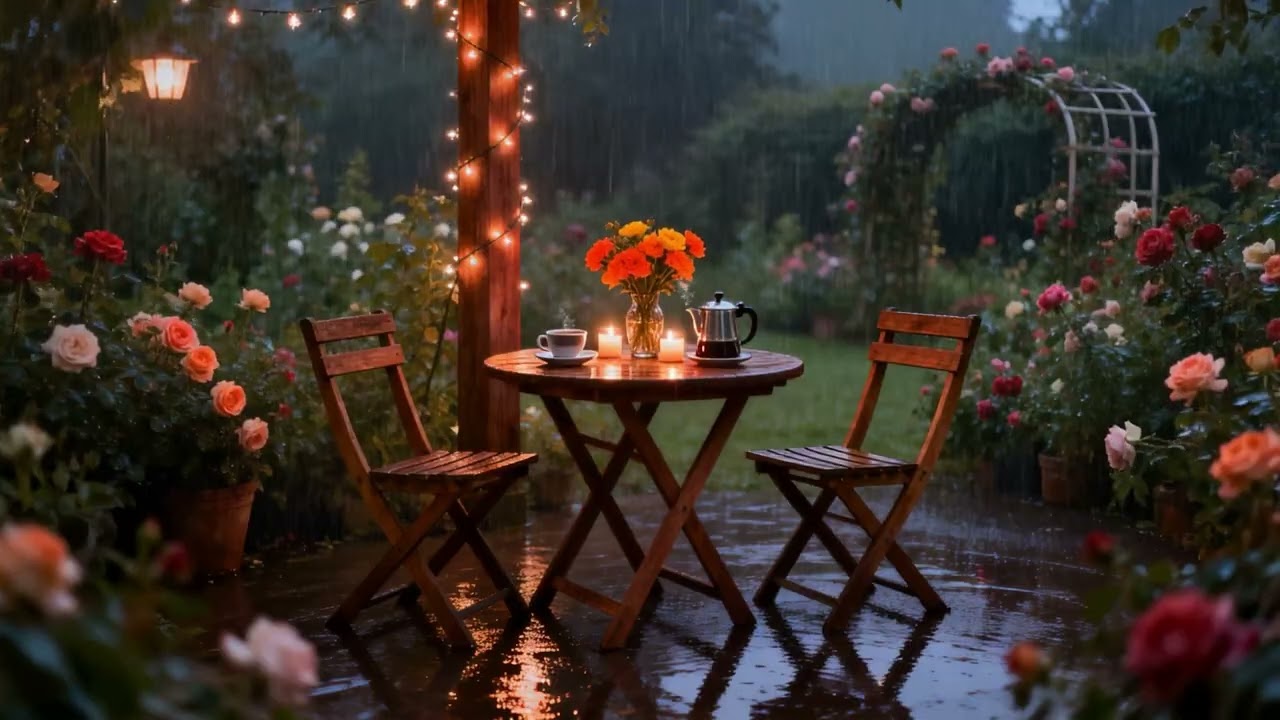 The soothing sound of rain is the music played by nature, Helps relax and sleeping