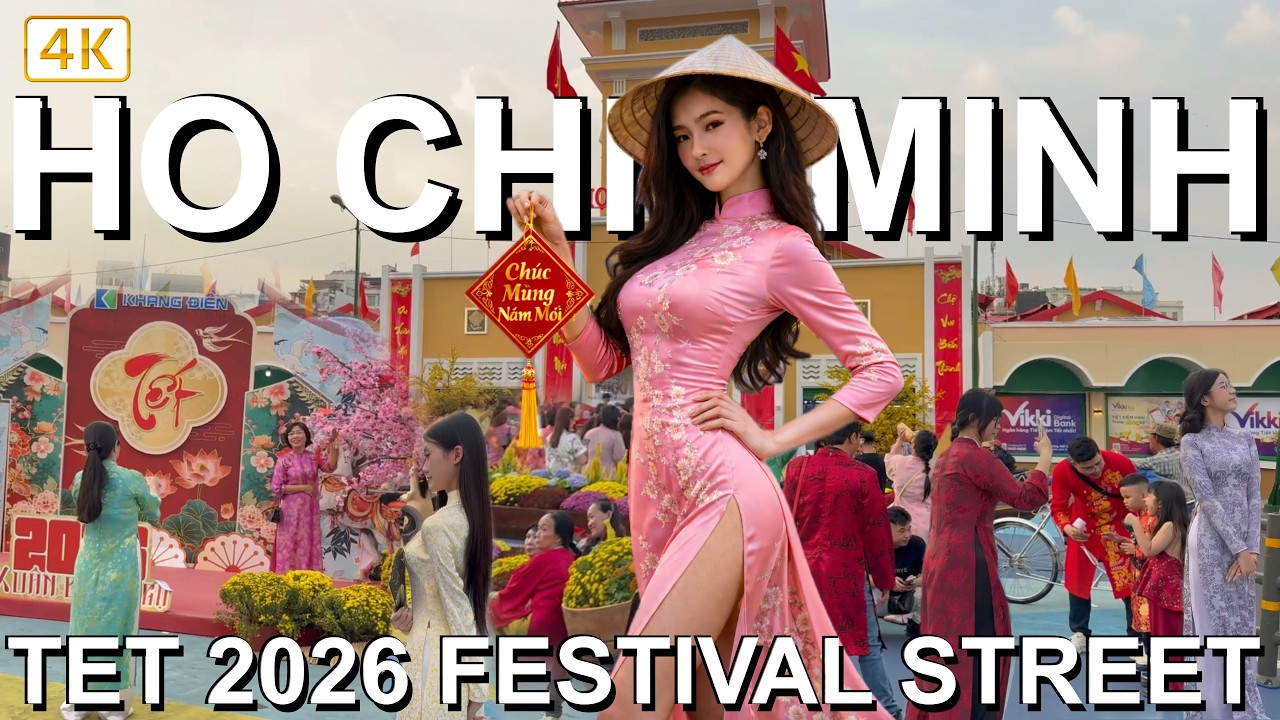 Vietnam Tet Festival 2026 🇻🇳 | Lunar New Year Day Street Walk (4K)