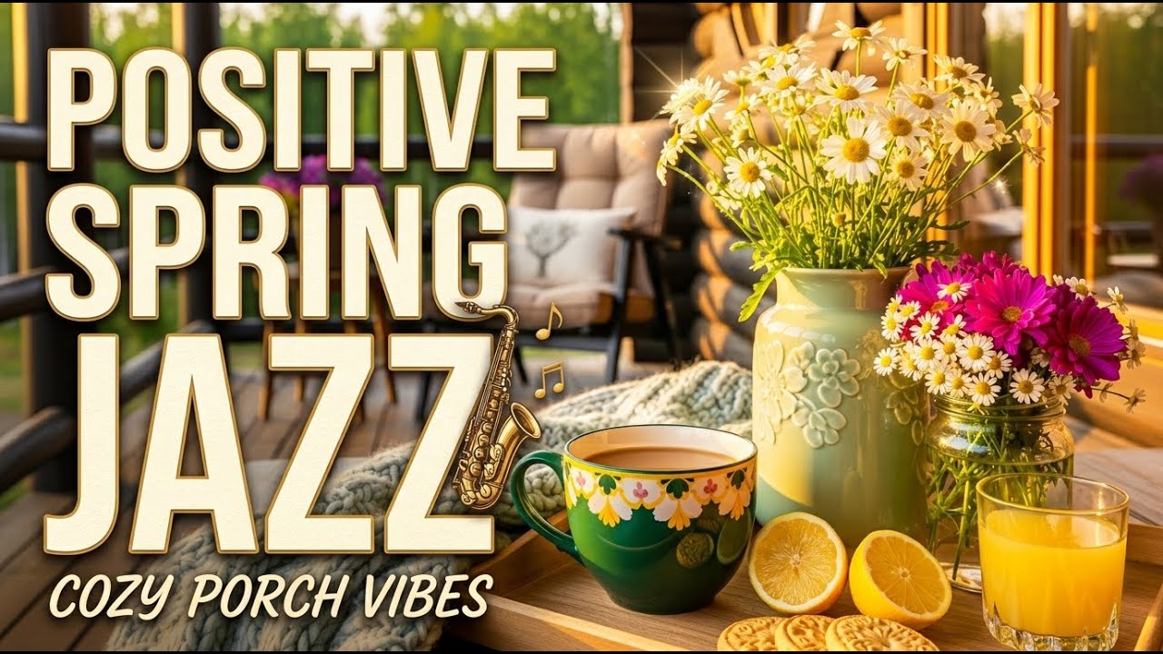 Positive Spring Jazz ☕ Relaxing Morning Jazz Cafe & Soothing Bossa Nova Piano Music for Happy Mood
