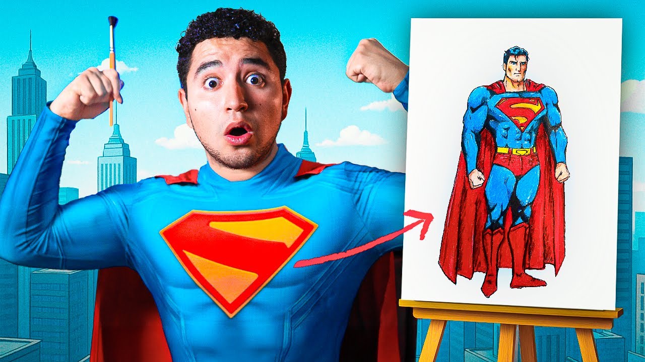 Así DIBUJÉ a SUPERMAN y el RESULTADO es INCREÍBLE!! 