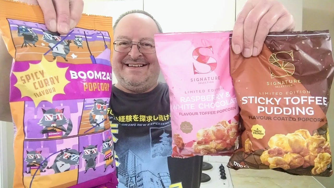 Popcorn Review: Spicy Curry, Raspberry & White Chocolate and Sticky Toffee Pudding Flavours 