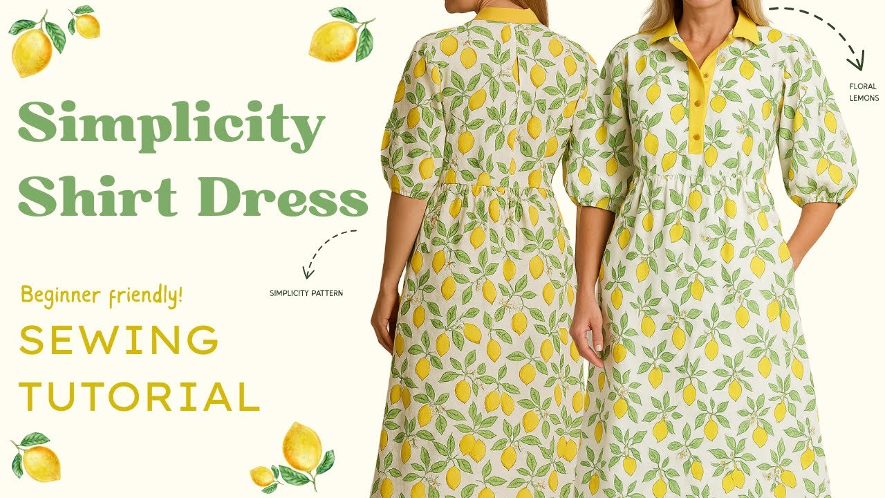 The Vintage dress of your dreams | Shirt Dress Beginner Friendly Tutorial | Simplicity S9888
