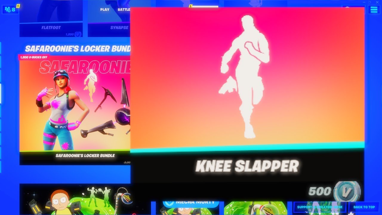 KNEE SLAPPER Emote in Fortnite But Every Second is a Different Character!#Fortnite Perfectly Synced