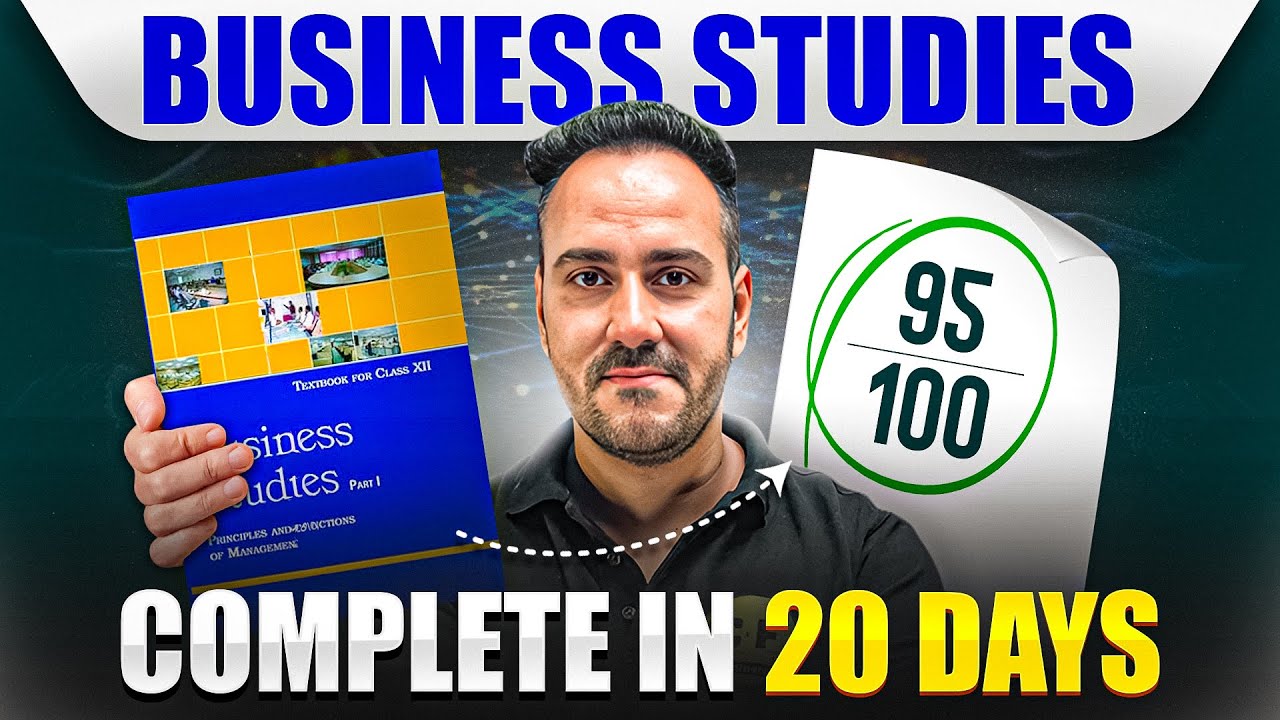 Business Studies 20-Day Master Plan to Score 95+ | Class 12 Boards