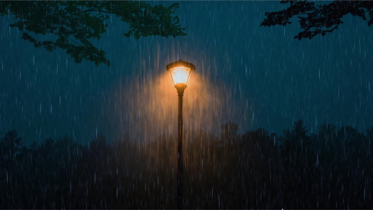 Night Rain Sounds for Stress Relief | Dark, Steady Ambience