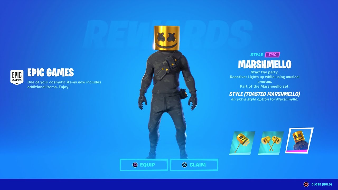 Fortnite new Free Marshmello skin style..