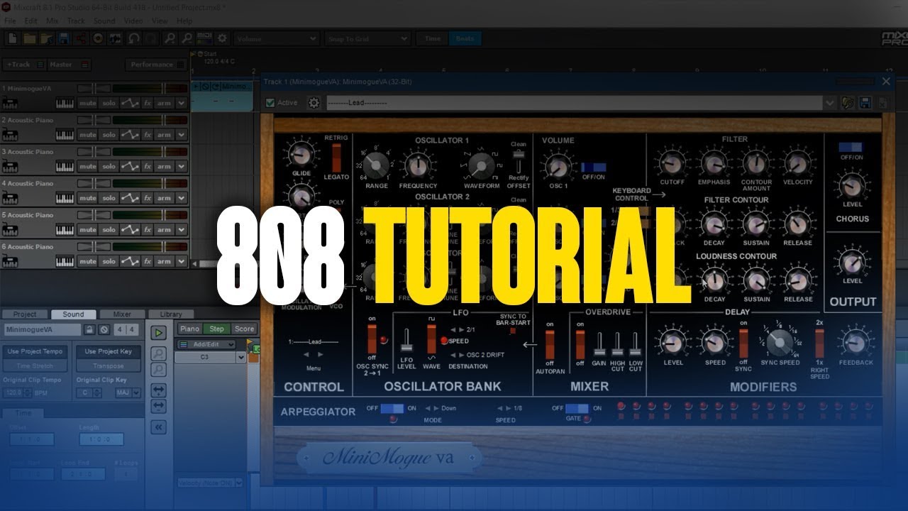 How to Make a 808 w/ Mixcraft Stock Instruments Tutorial
