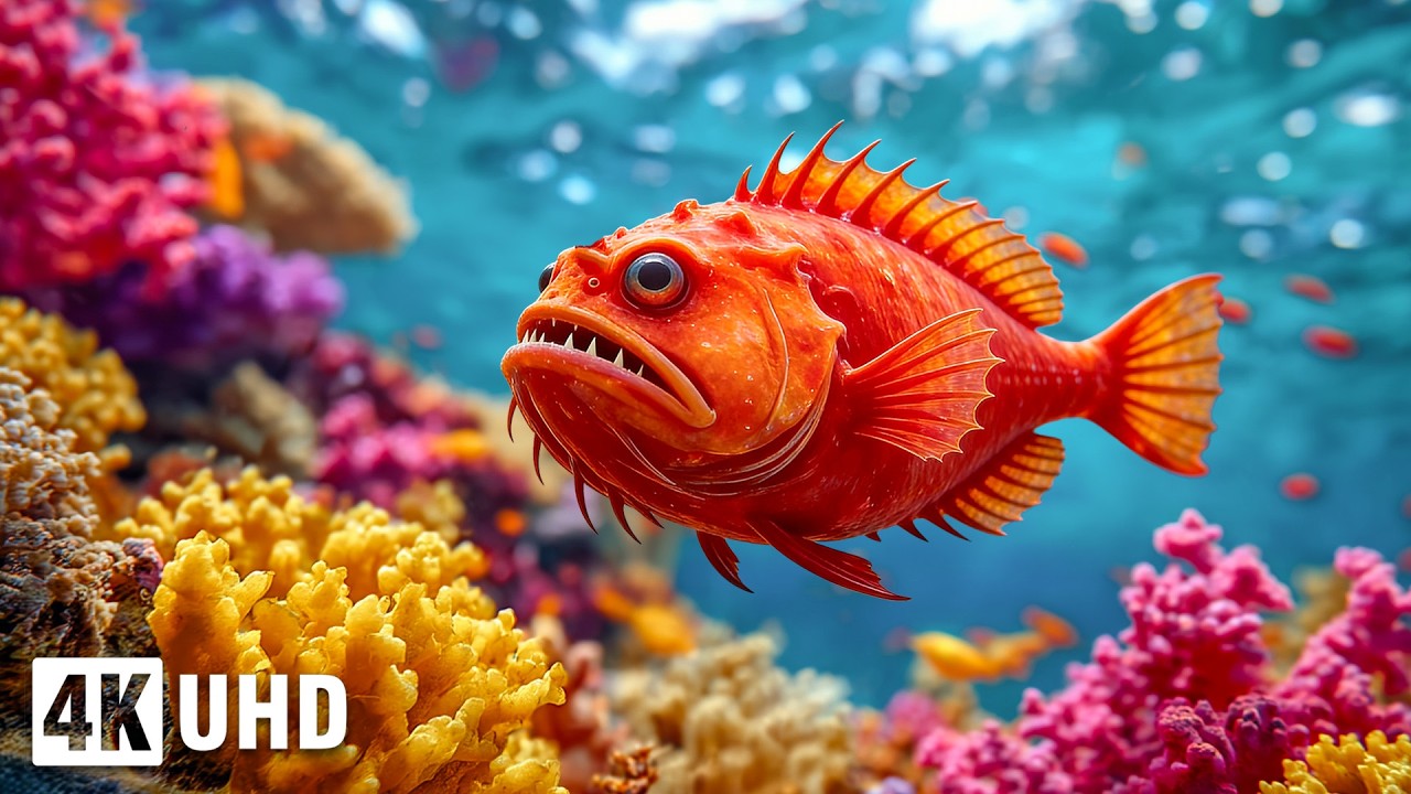 Aquarium 4K Deep Ocean Escape – Majestic Sea Creatures & Calm Peaceful Sleep Ambience