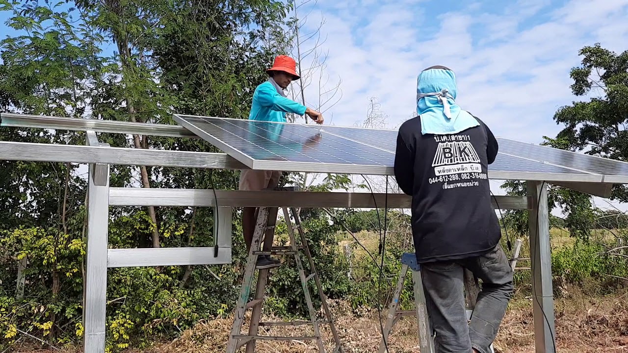 โซลาร์เซลล์กับโครงวางแผงแบบง่ายใช้งานได้ดี