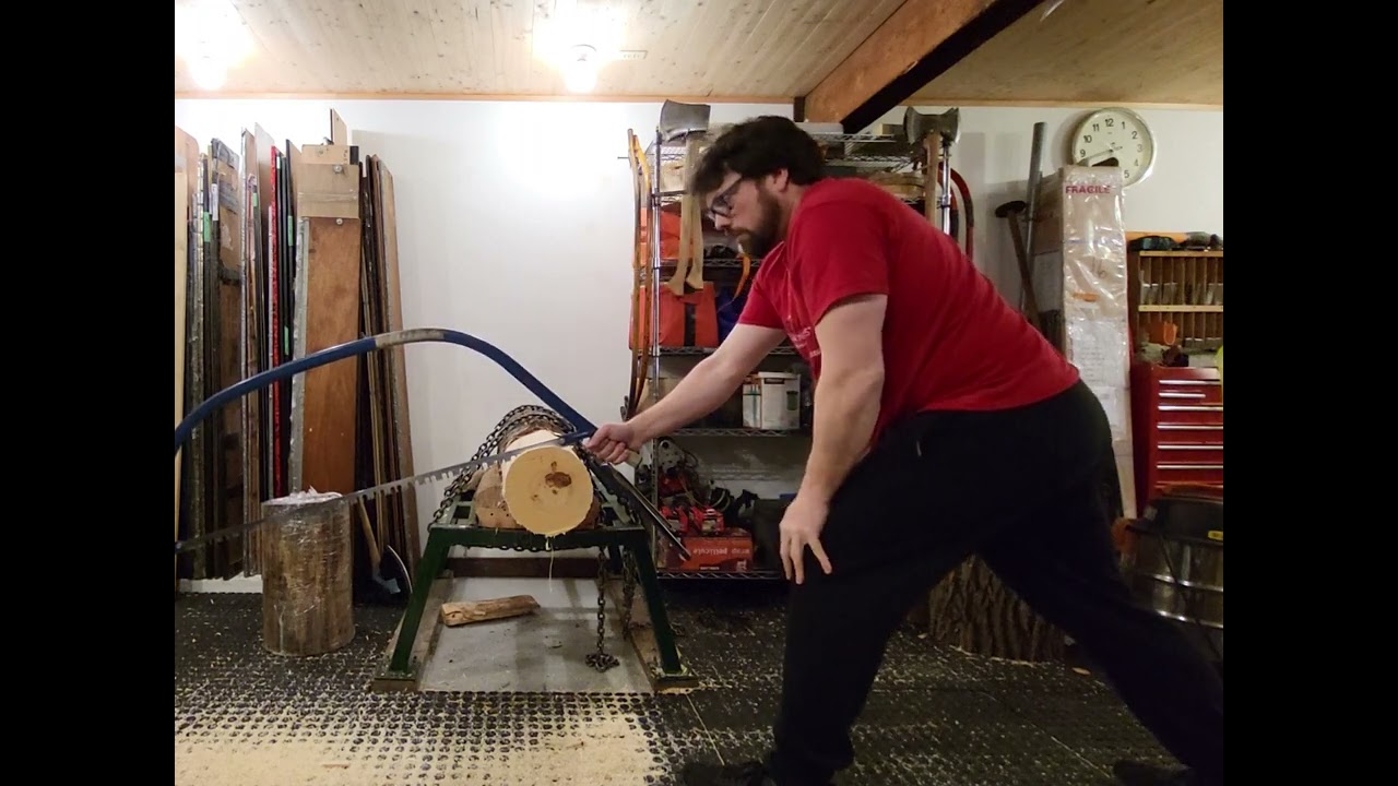 Lumberjack Training - Bowsaw 101, Basic position and technique
