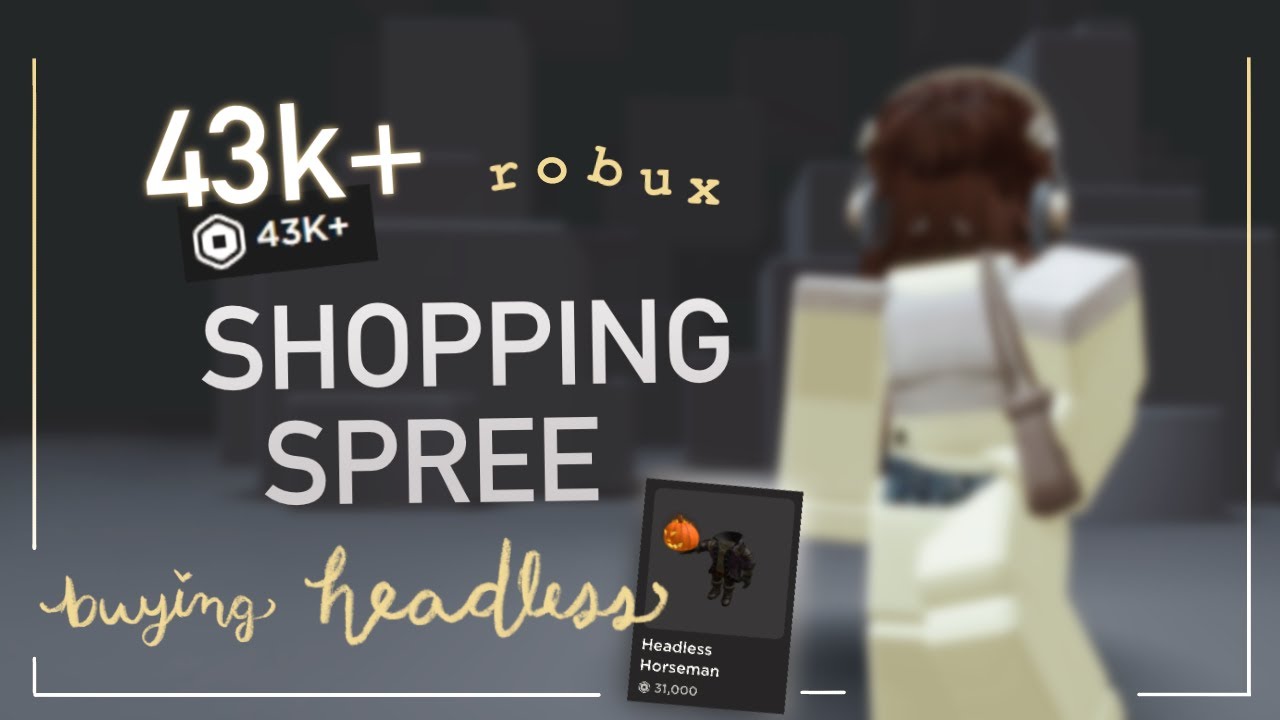 43K ROBUX shopping spree (buying headless) + DONATING in “pls donate”