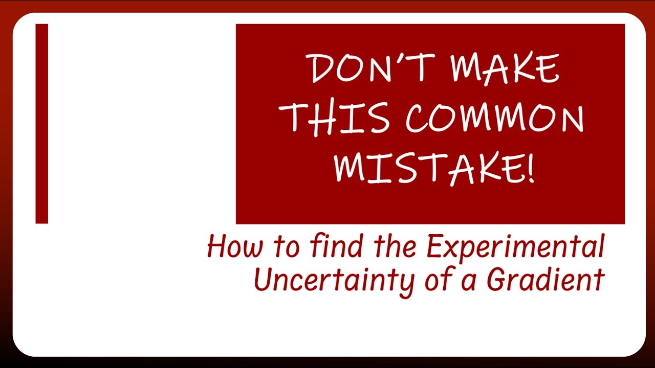 How to find the Experimental Uncertainty of a Gradient - IB Physics