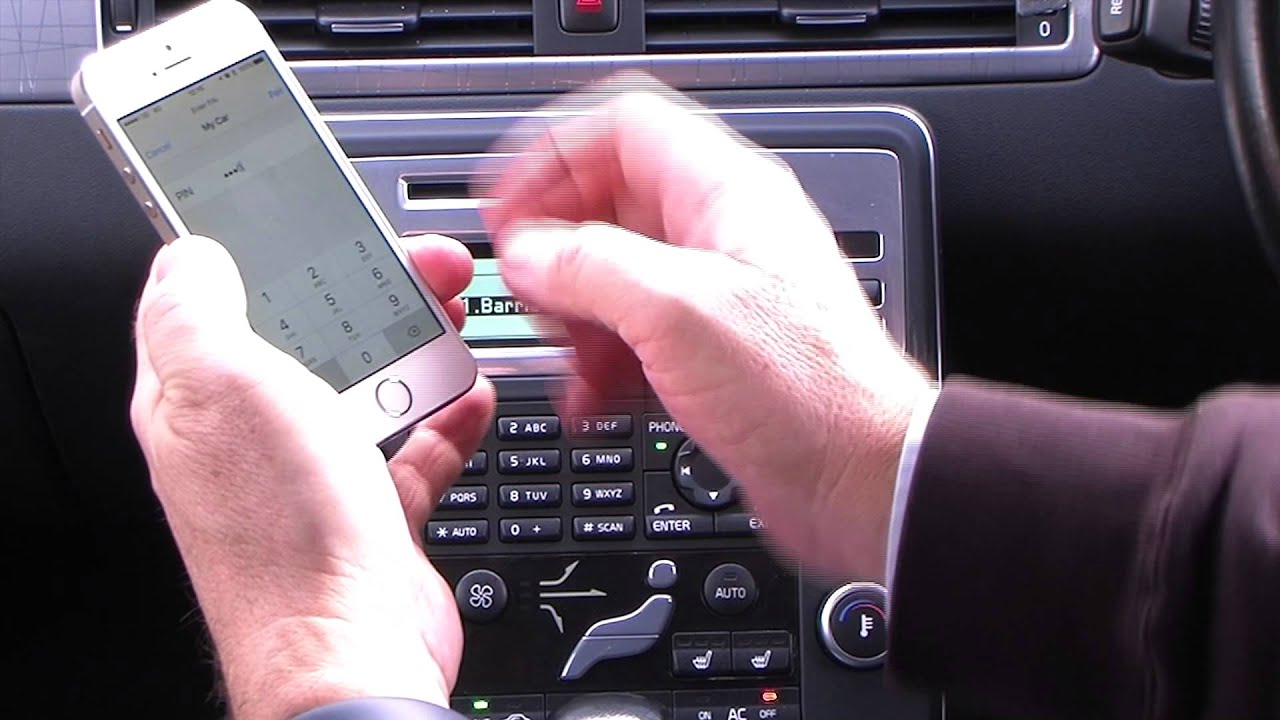 How to pair an iPhone to the bluetooth system in an Volvo XC 70