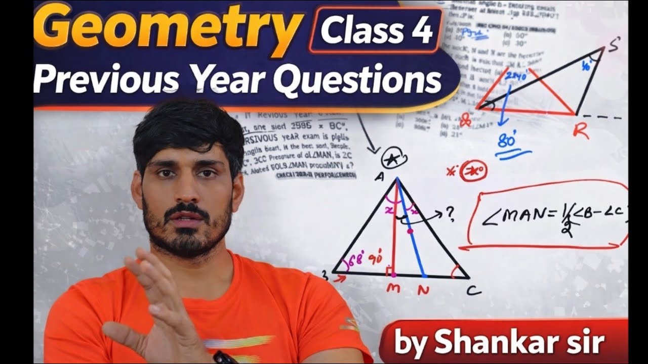 Geometry | Class 4 | Previous Year Questions based on Triangle (Similarity and congruency) and Angle