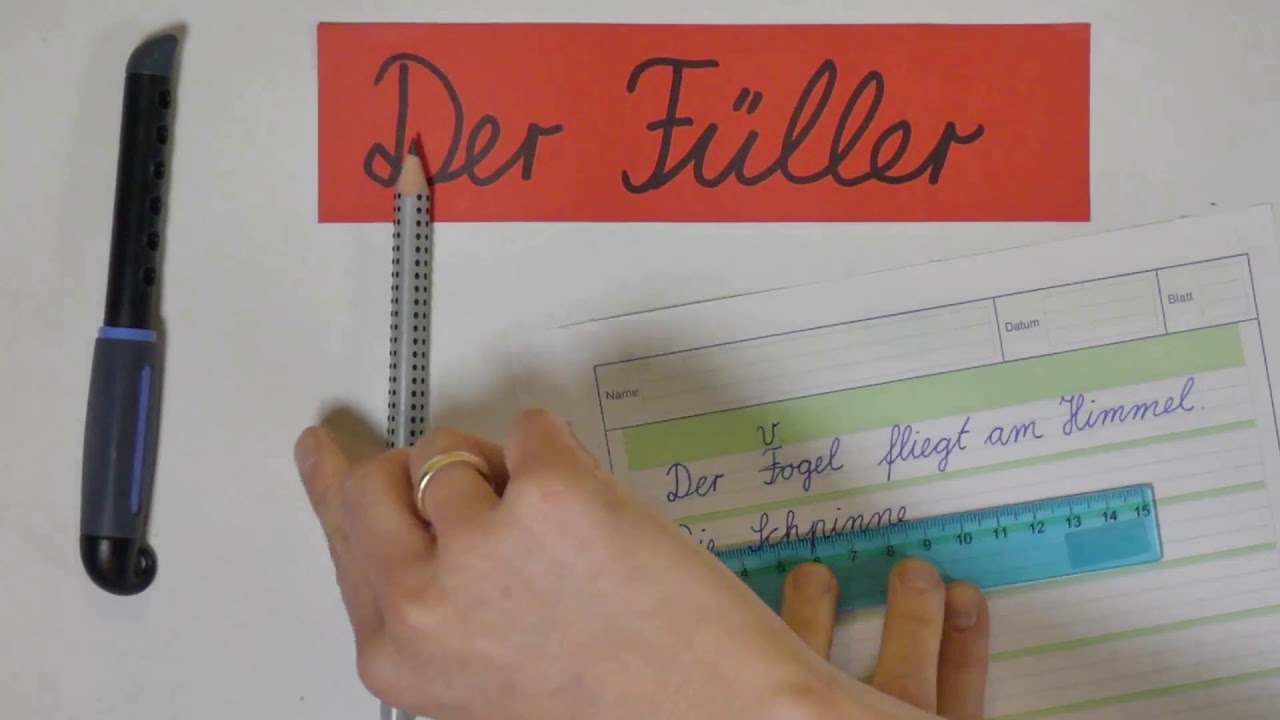 Der Füller - Fehler verbessern mit dem Füller