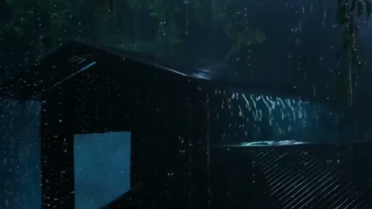 Goodbye Stress  Fall Asleep Instantly with Heavy Rain & Thunder on Old Metal Roof | Rainforest Night
