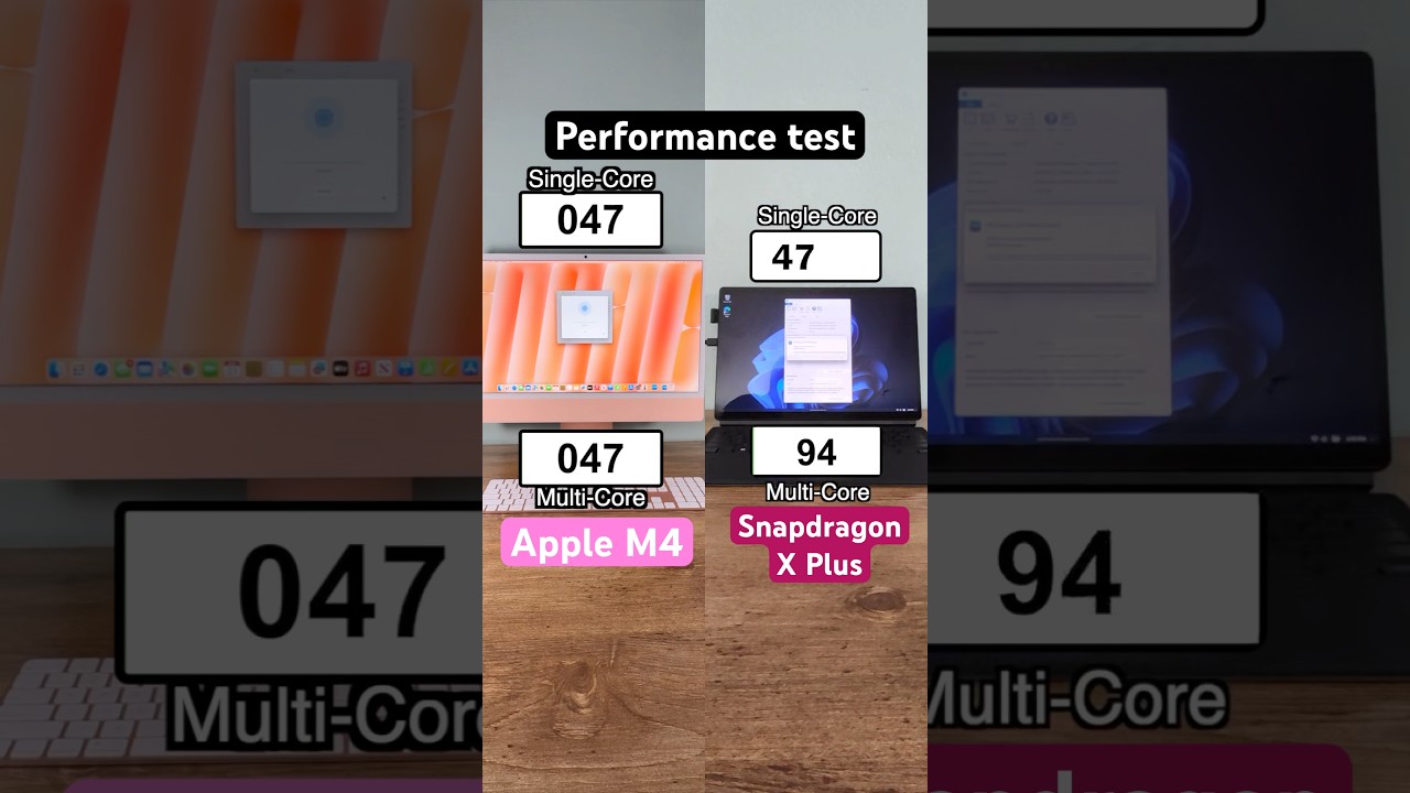 Apple M4 vs Qualcomm Snapdragon X Plus performance test!