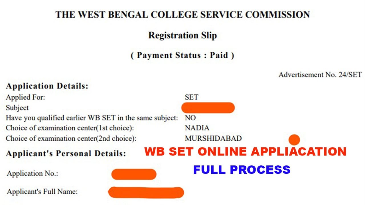 WB set online application full process