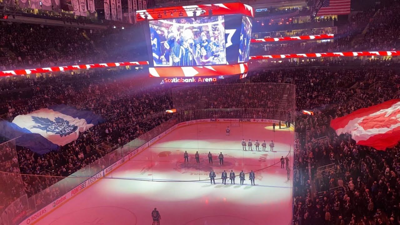 “O Canada” LIVE At Scotiabank Arena Home Of The Toronto Maple Leafs
