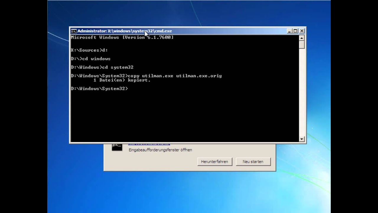 Windows7 Passwort knacken ohne es zu kennen!