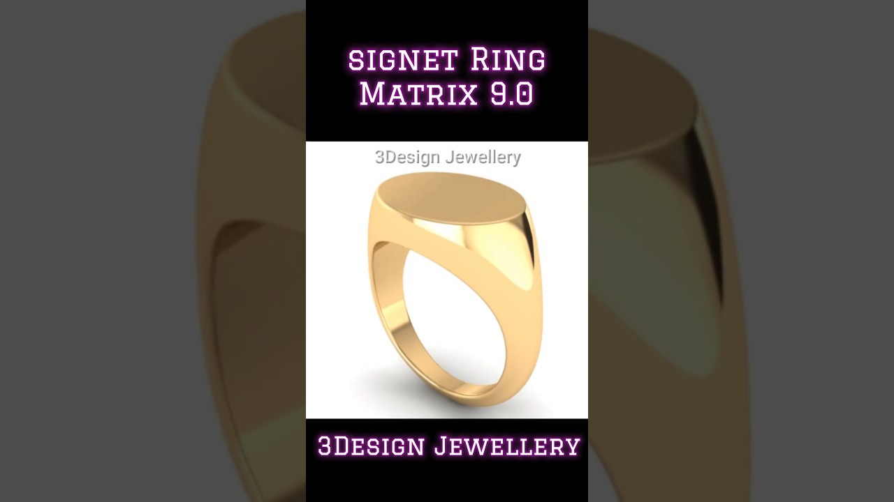 ||🔷How to make Signet ring🔷 #Matrix 9 #Rhino 3D  #rhinomatrixtutorial  #3dmodeling