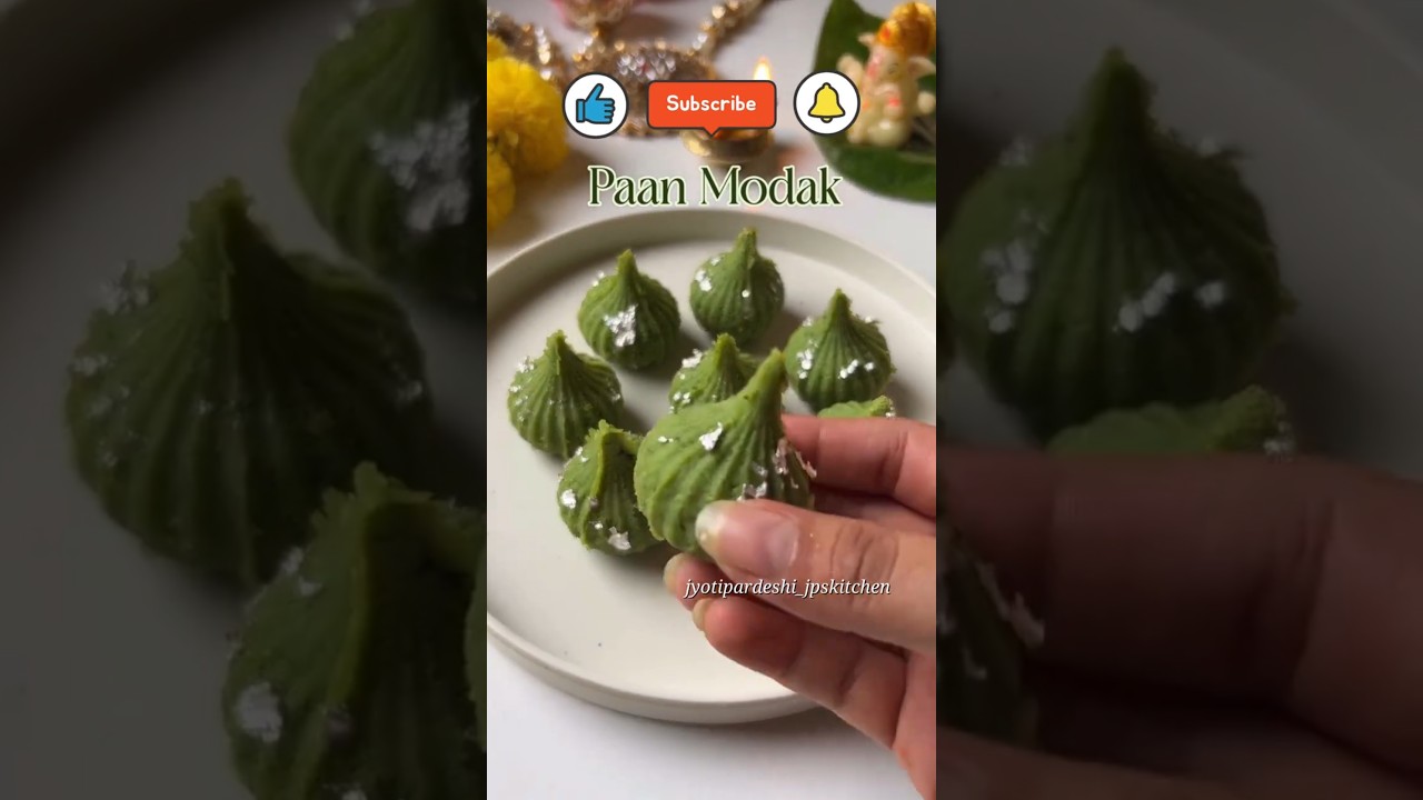 Paan Modak Recipe 💚 #jp #shorts​ #modak​ #paanmodak​ #ganpati​ #viralrecipe​ #ganeshchaturthi #bhog