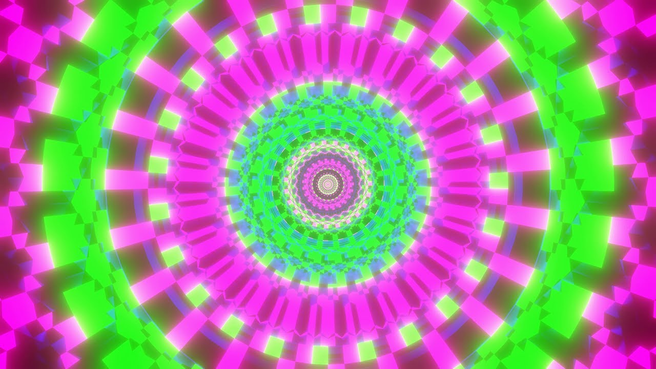 Trippy Abstract Kaleidoscope Tunnel - 4K Relaxing Color Changing Motion Background