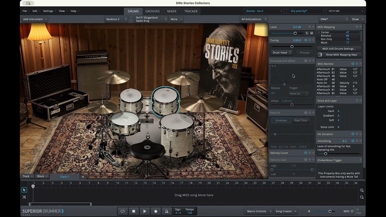 Mute toms in Superior Drummer 3 with your DWe Drums