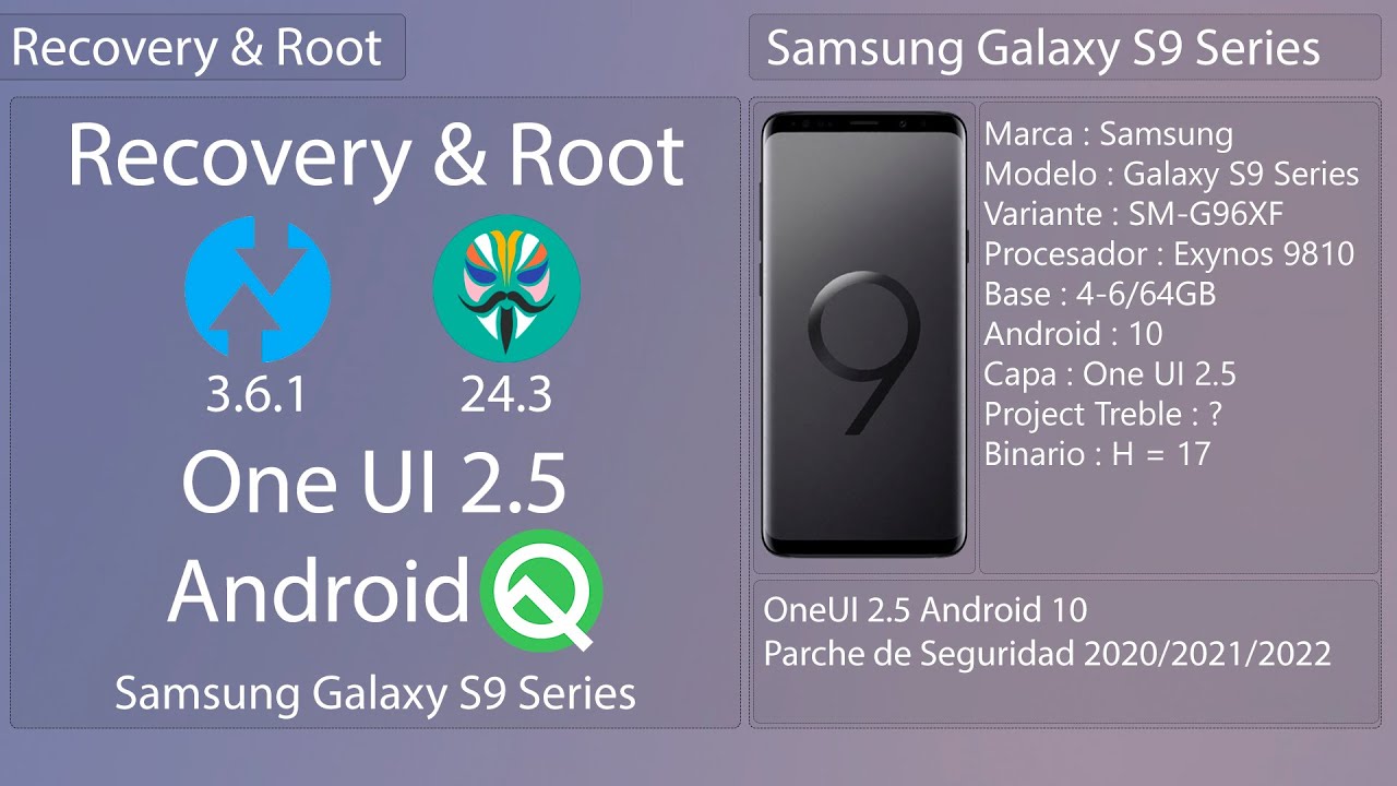 Recovery y Root One UI 2.5 Android 10 - Samsung Galaxy S9 Series