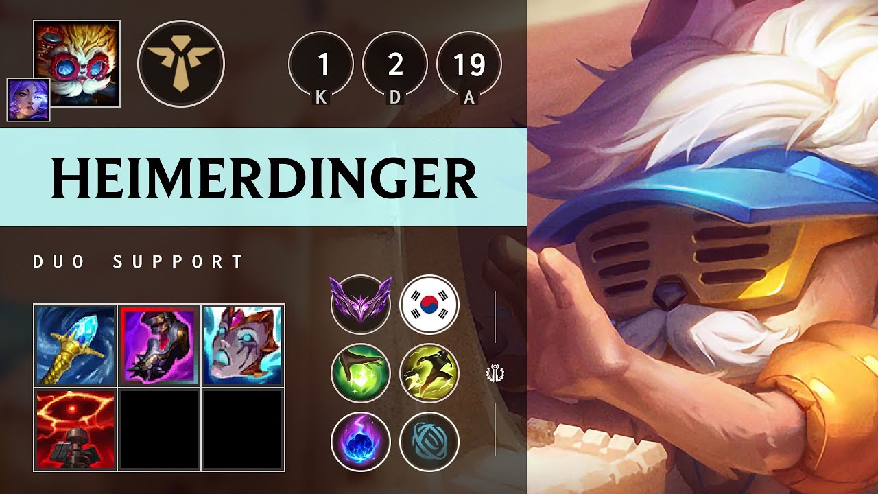 Heimerdinger Support vs Blitzcrank - KR Master Patch 25.21