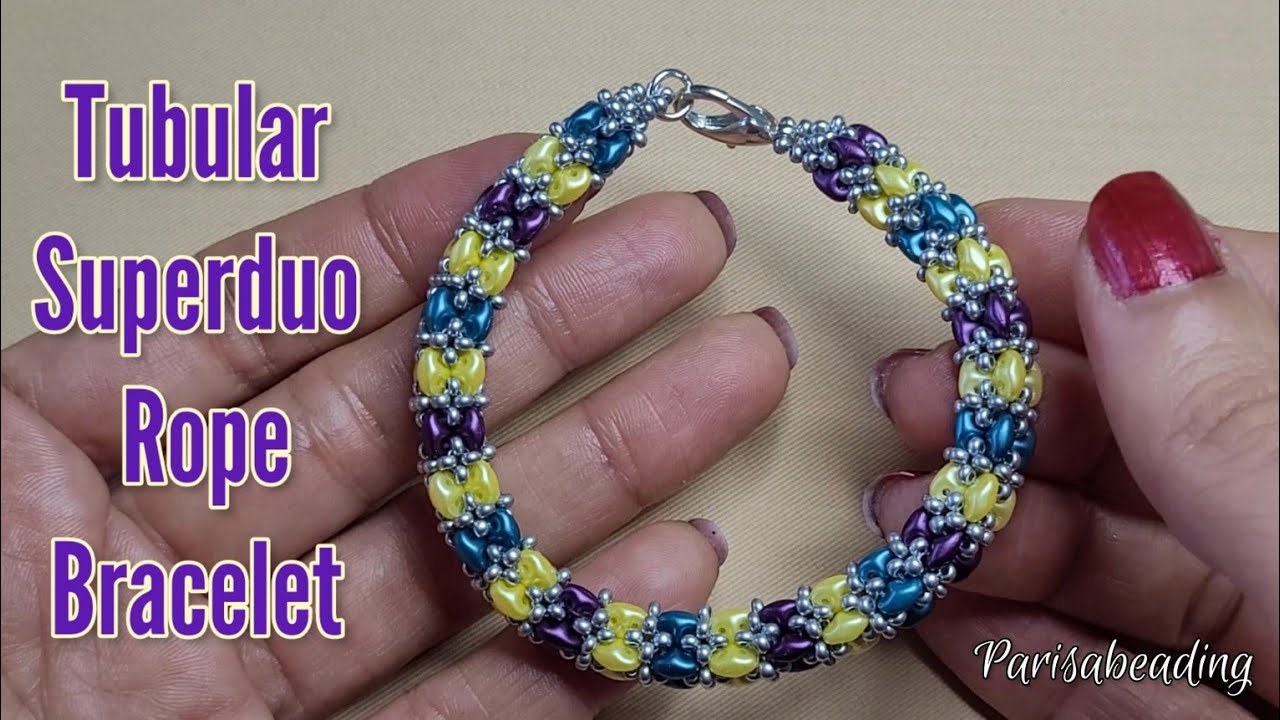 Easy Superduo Tubular Bracelet Tutorial 🌼