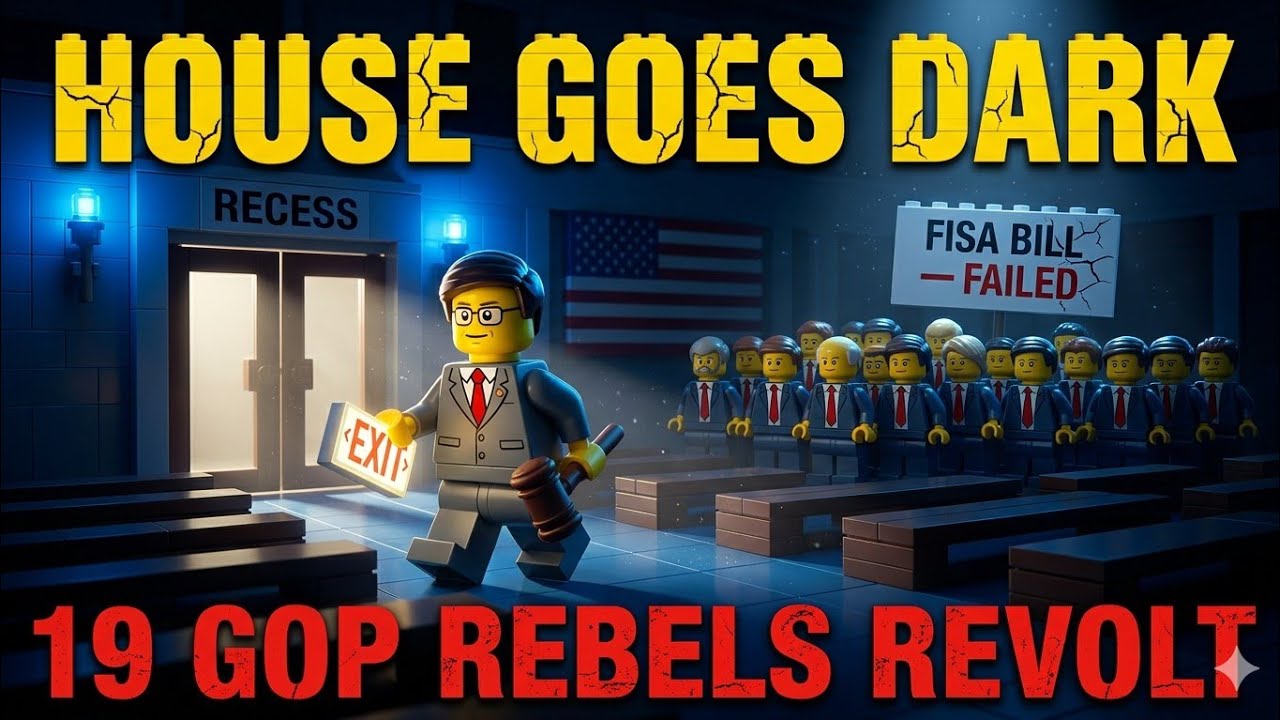 House Goes DARK: 19 GOP Rebels Crash FISA Vote, MAGA Mike Sends Everyone Home &mdash; Iran Lego Animation