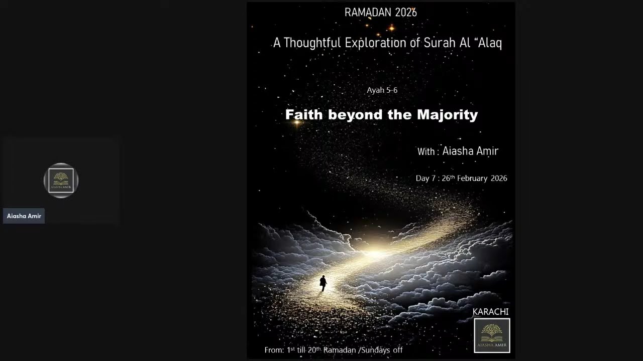 Ramadan 2026 Day 7 Surah Al 'Alaq ayah 5-6 Faith Beyond Majority 26th February 2026