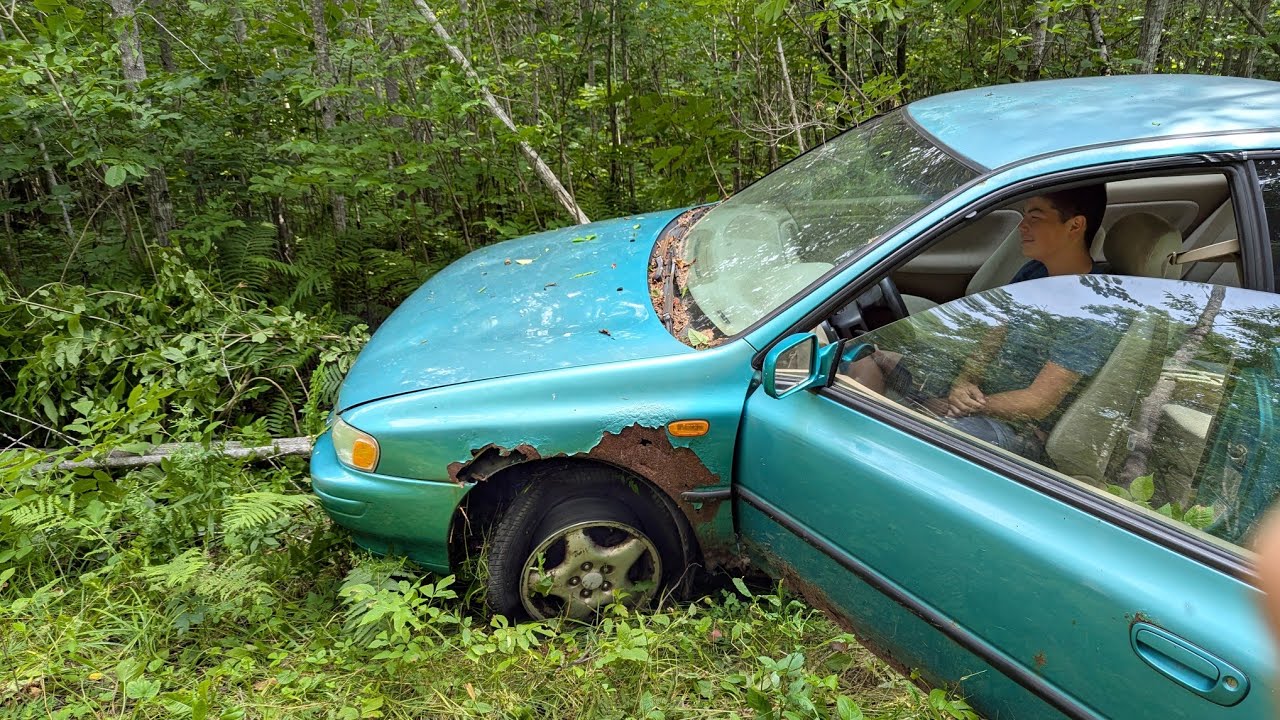 Врезаться в дерево на Subaru