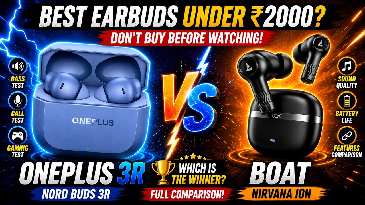 OnePlus Nord Buds 3R vs boAt Nirvana Ion ⚡ Best Earbuds Under ₹2000? Full Comparison